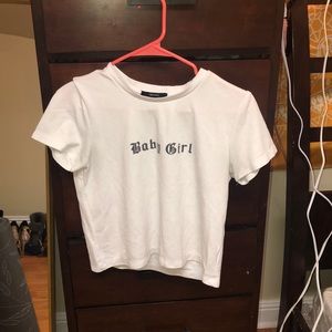 White “Baby Girl” shirt